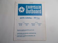 1978 Chrysler Outboard Motor 35hp Parts Catalog June 1978 Ob 2491 Manual Tiller