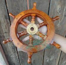 12 Wooden Ship Wheel Wall Decor Nautical Boat Steering Wheel Pirate Home Decor