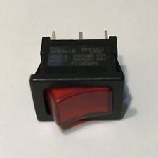 Appliance Mini Rocker Switch On-off Spst Red Black - Lighted - M70192