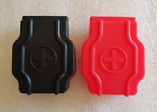 Military Battery Terminal Covers Red Black Pair - High Temperature Silicone