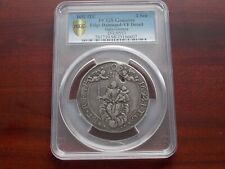 Rare 1692 Genoa Italy 2 Scudi Large Silver Coin Pcgs Vf