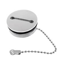 Marine Boat Deck Fill Replacement Cap And Chain Slotted Top 316 Stainless Steel