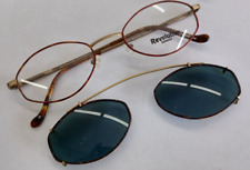Vintage Revolution Eyewear Re036 Eyeglasses Sun Clip On 50-21 Metal Bronze Amber