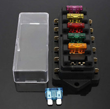6-way Auto Blade Fuse Holder Box Block With Waterproof For 12v 24v Car Marine Us