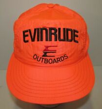Vintage Evinrude Outboard Motors Orange Nylon Osfa Snapback Cap Hat Made In Usa