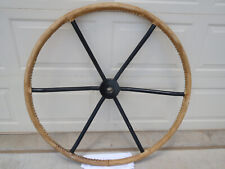 Sailboat Steering Wheel 43 Americas Cup 1990s Steel Leather Wrapped