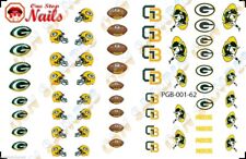 62pcs Green Bay Packers Nail Art Decals Stickers Transfers Pgb001-62