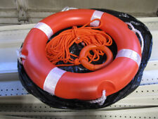 Boat Safety Throw Rings 23inch Boat Life Ring With Reflective Tape Grab Lines