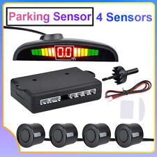 4 Parking Sensors Led Car Auto Backup Reverse Rear Radar System Alert Alarm Kit