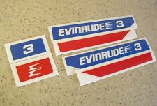 Evinrude Outboard Vintage Decal Kit 2 3 4 6 Hp Free Ship Free Fish Decal