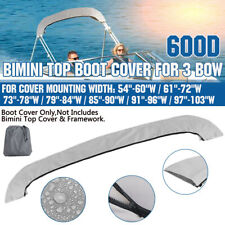 Bimini Top Boot Replacement Canvas Cover Without Frame Water Resistant 3 Bow