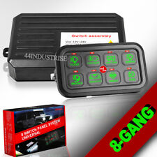 8 Gang Switch Panel Led Light Bar Electronic Relay System Boat Marine Off Road