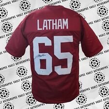 Jc Latham Ol Signed Custom Alabama Football Jersey Xl Psa Coa 2024 Draft