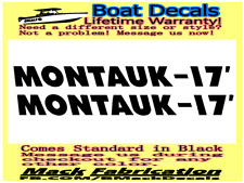 Pair Of 2 34 X 7 14 Boston Whaler Montauk 17 Boat Hull Decals 005