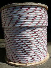 Sailboat Rigging Rope 38 X 65 Whitered Double Braided Sheet Halyard Line