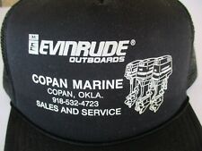 Evinrude Truckers Hat Cap. Outboard Motor Boat Adjustable Snapback Vtg Okla