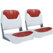 Northcaptain Whitered Low Back Folding Boat Seat 2 Seats