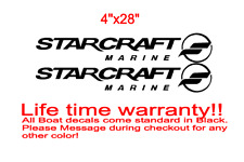 Pair Of 4 X 28 Starcraft Boat Hull Decals Stickers Your Color Choice