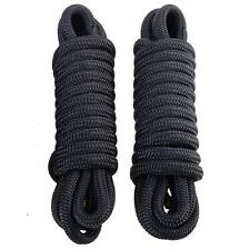 2 Pack 38 Inch 15 Ft Double Braid Nylon Dock Line Mooring Rope For Boat Marine