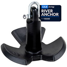 River Anchor 12 Lb 5.5 Kg Cast Iron Black Pvc Vinyl Coated - Fo4301