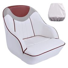 Northcaptain Boat Seat Captain Seat With Boat Seat Coverwhitegreywine Red