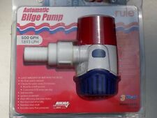 New Rule Automatic Bilge Pump 500 Gph 2.5x2.25 Footprint W Instructions