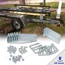 8 Inch Galvanized L-type Boat Trailer Bunk Brackets Fit 3 X 3 Crossmember-8 Pack