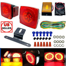 Rear Led Submersible Trailer Tail Lights Kit Waterproof For Boat Marker Truck Us