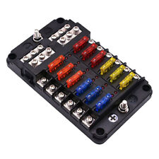 12-way Fuse Panel Box Holder 12 In 12 Out Automotive Car Boat Rv Marine
