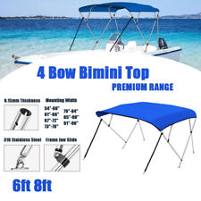 Premium 3 Bow 4 Bow Bimini Top Replacement Canvas Cover With Boot Frame Blue Us
