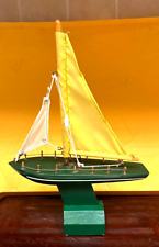 Wooden Sailboat Small Nautical Sail Boat Decor Coastal Beach Themed - 11 12