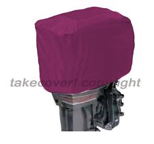 Outboard Boat Motor Engine Hood Cover Up To 25 Hp Burgundy Universal Trailerable